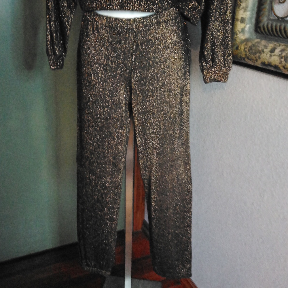 Vintage Christian Dior Dress Up to Loungewear Knit Pantsuit Sz XS/S - Picture 3 of 13